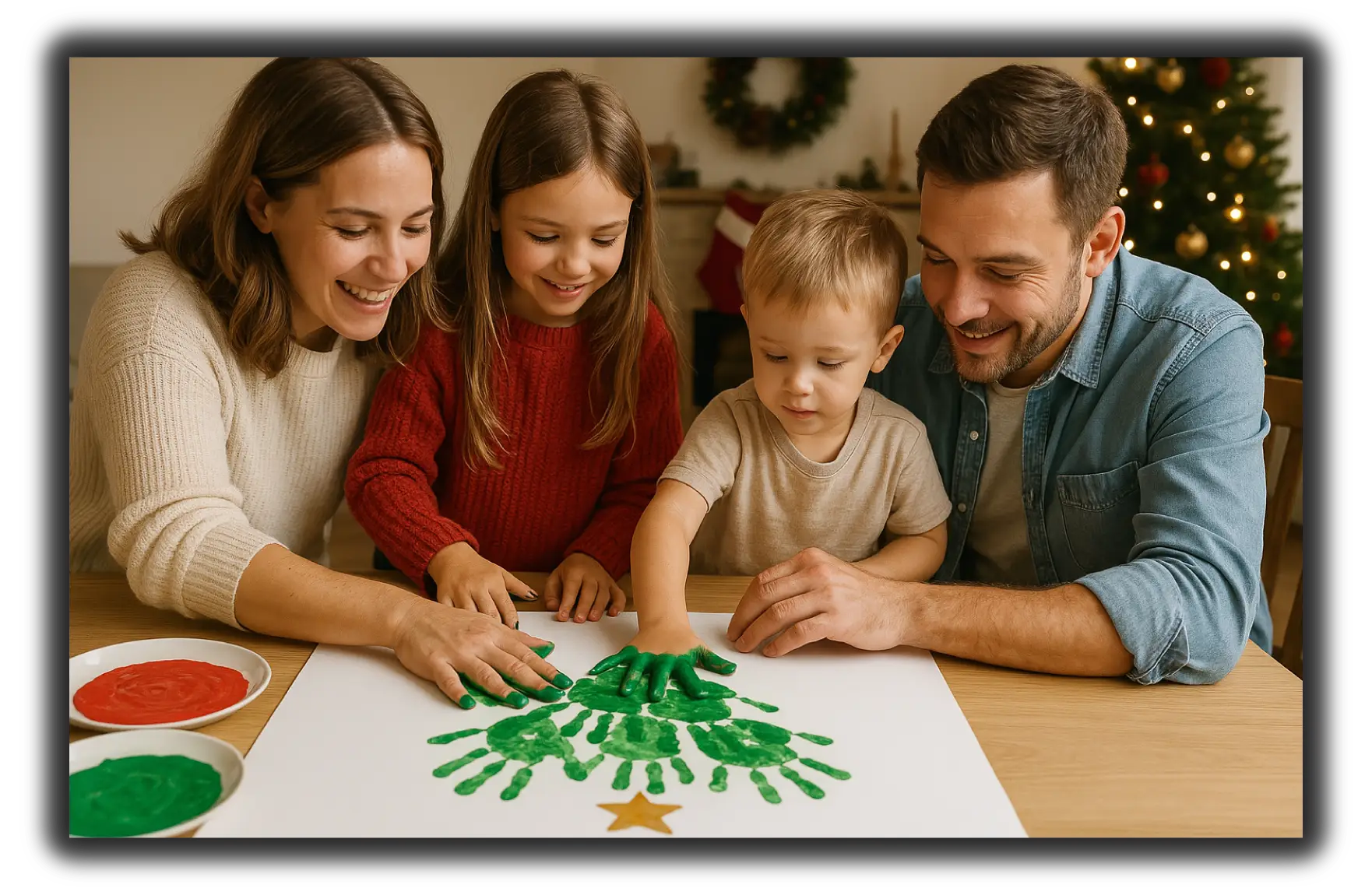 Make Your Own Christmas Handprint Tree